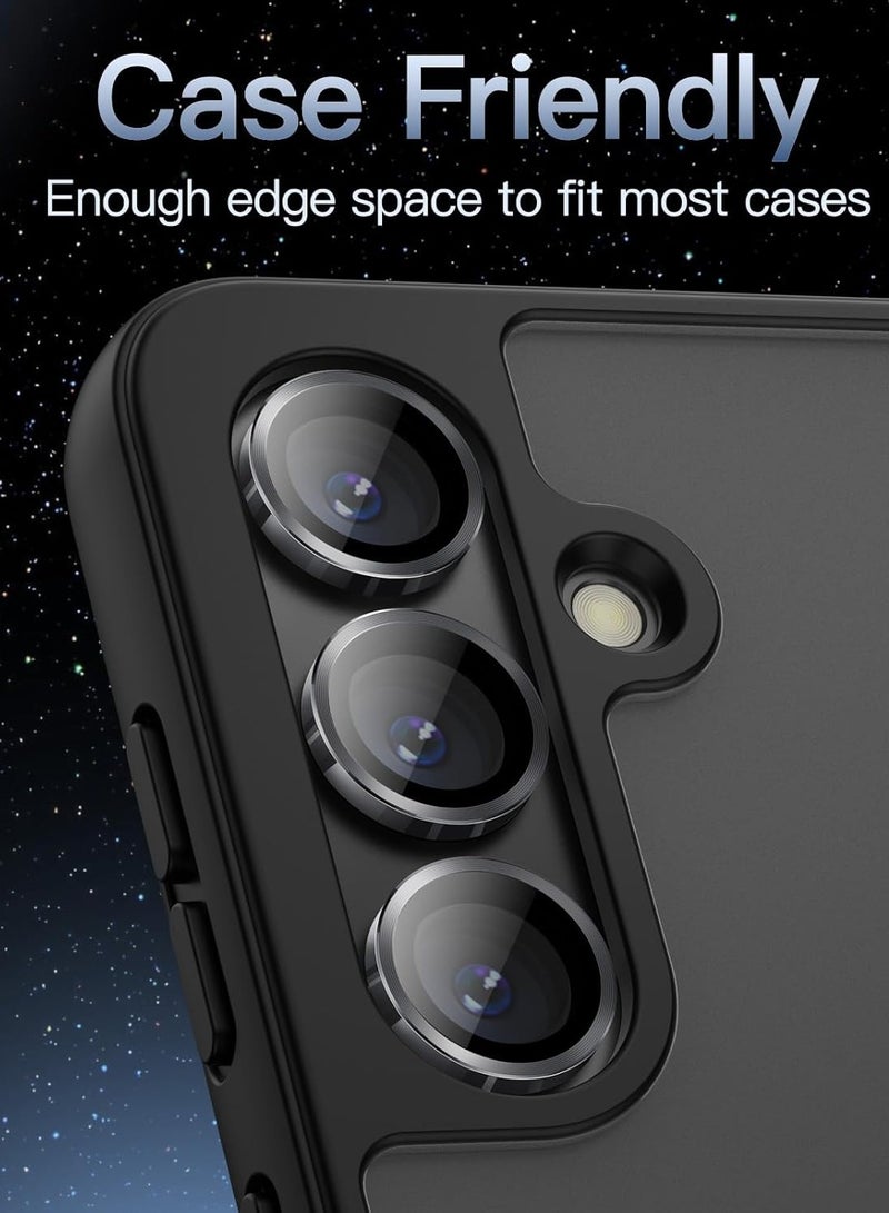 دبليو تيك واقي عدسة كاميرا زجاجي مقوى بحلقة من معدن سامسونج جالكسي A37 / A57 5G 2026 - شفاف/أسود (MLGICR) - Image 4